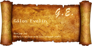 Gálos Evelin névjegykártya